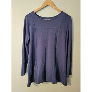 Soft Surroundings Women's Blue Long Sleeve Tunic Top Size S
